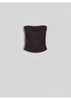 Reserved - Top z wiskozą - brązowy ze sklepu Reserved w kategorii Bluzki damskie - zdjęcie 172163600