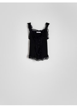 Reserved - Bluzka z koronką - czarny ze sklepu Reserved w kategorii Bluzki damskie - zdjęcie 172163602