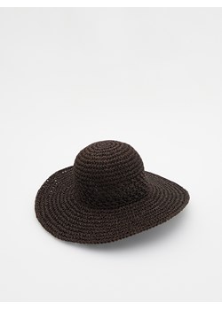 Reserved - Pleciony kapelusz - brązowy ze sklepu Reserved w kategorii Kapelusze damskie - zdjęcie 172163604