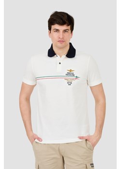 AERONAUTICA MILITARE Białe polo Frecce Tricolori Embroidered, Wybierz rozmiar XXL ze sklepu outfit.pl w kategorii T-shirty męskie - zdjęcie 172163741