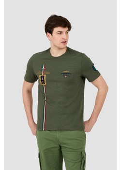 AERONAUTICA MILITARE Zielony t-shirt Frecce Tricolori Short Sleeve, Wybierz rozmiar XXL ze sklepu outfit.pl w kategorii T-shirty męskie - zdjęcie 172163850