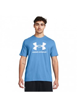 Męski t-shirt z nadrukiem Under Armour UA Sportstyle Logo Update SS - niebieski ze sklepu Sportstylestory.com w kategorii T-shirty męskie - zdjęcie 172164551