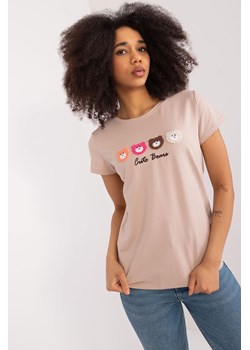 Damski T-Shirt Z Misiami beżowy ze sklepu 5.10.15 w kategorii Bluzki damskie - zdjęcie 172164692