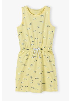 Dzianinowa sukienka dla dziewczynki żółta ze sklepu 5.10.15 w kategorii Sukienki dziewczęce - zdjęcie 172164720