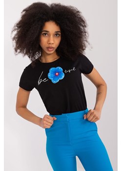 Damski T-Shirt Z Kwiatem czarny ze sklepu 5.10.15 w kategorii Bluzki damskie - zdjęcie 172164741