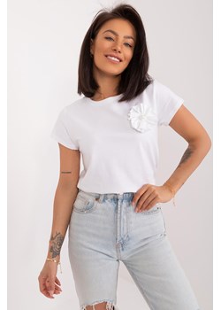 Casualowy T-Shirt Z Kwiatem biały ze sklepu 5.10.15 w kategorii Bluzki damskie - zdjęcie 172164750