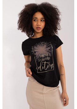T-Shirt Z Nadrukiem czarny ze sklepu 5.10.15 w kategorii Bluzki damskie - zdjęcie 172164754