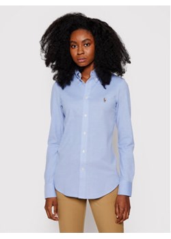 Polo Ralph Lauren Koszula 211664427001 Błękitny Slim Fit ze sklepu MODIVO w kategorii Koszule damskie - zdjęcie 172165741