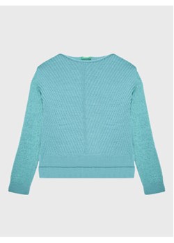 United Colors Of Benetton Sweter 1176C102G Błękitny Regular Fit ze sklepu MODIVO w kategorii Swetry dziewczęce - zdjęcie 172165781