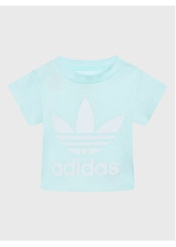 adidas T-Shirt adicolor Trefoil HS8866 Błękitny Regular Fit ze sklepu MODIVO w kategorii Koszulki niemowlęce - zdjęcie 172165871