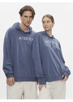 adidas Bluza Terrex Large Logo Hoodie (Gender Neutral) HT2111 Błękitny Loose Fit ze sklepu MODIVO w kategorii Bluzy męskie - zdjęcie 172165902
