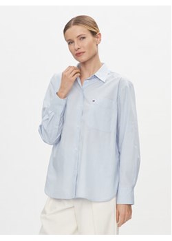 Tommy Hilfiger Koszula Essential WW0WW41410 Błękitny Regular Fit ze sklepu MODIVO w kategorii Koszule damskie - zdjęcie 172166041