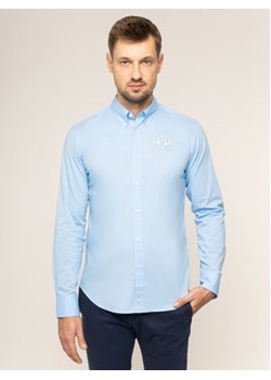 La Martina Koszula Poplin CCMC01 PP003 Błękitny Regular Fit ze sklepu MODIVO w kategorii Koszule męskie - zdjęcie 172166170
