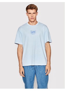 Lee T-Shirt Logo L68RQTUW 112145435 Błękitny Loose Fit ze sklepu MODIVO w kategorii T-shirty męskie - zdjęcie 172166270