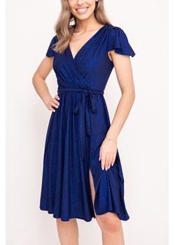 Granatowa Sukienka brokatowa GENVELI ze sklepu TONO w kategorii Sukienki - zdjęcie 172168022