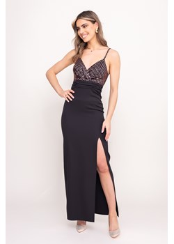 Czarno-złota Sukienka z cekinami SELIA ze sklepu TONO w kategorii Sukienki - zdjęcie 172168110
