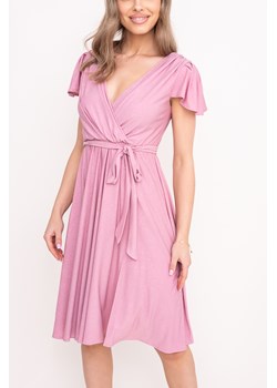 Pudroworóżowa Sukienka brokatowa GENVELI ze sklepu TONO w kategorii Sukienki - zdjęcie 172168172