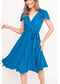 Morska Sukienka brokatowa GENVELI ze sklepu TONO w kategorii Sukienki - zdjęcie 172168353