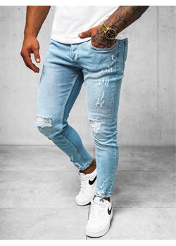 Spodnie jeansowe męskie niebieskie OZONEE O/2336/2 ze sklepu ozonee.pl w kategorii Jeansy męskie - zdjęcie 172170311