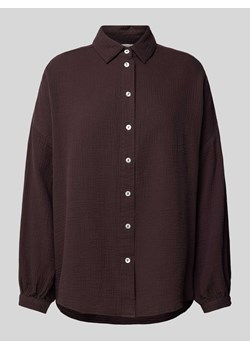 Bluzka koszulowa z fakturowanym wzorem ze sklepu Peek&Cloppenburg  w kategorii Koszule damskie - zdjęcie 172171210