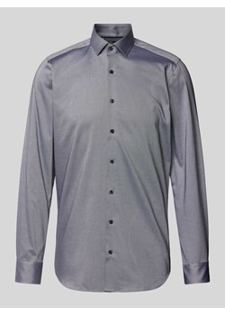 Koszula biznesowa o kroju body fit z delikatnie fakturowanym wzorem ze sklepu Peek&Cloppenburg  w kategorii Koszule męskie - zdjęcie 172171363