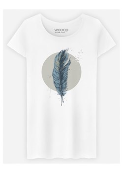 WOOOP Koszulka &quot;Feather In A Circle&quot; w kolorze białym ze sklepu Limango Polska w kategorii Bluzki damskie - zdjęcie 172171654