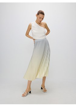 Reserved - Plisowana spódnica midi - jasnożółty ze sklepu Reserved w kategorii Spódnice - zdjęcie 172173621