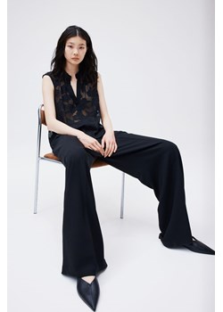 H & M - Żakardowa bluzka bez rękawów - Czarny ze sklepu H&M w kategorii Bluzki damskie - zdjęcie 172174411