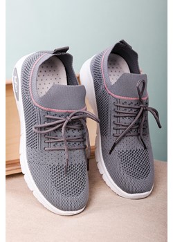 Szare buty sportowe sznurowane Casu 204/6G ze sklepu Casu w kategorii Buty sportowe damskie - zdjęcie 172175030