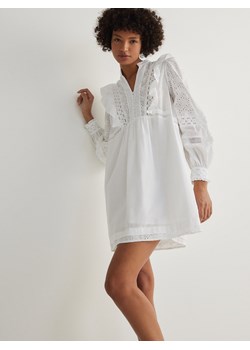 Reserved - Sukienka z ażurowym wzorem - biały ze sklepu Reserved w kategorii Sukienki - zdjęcie 172176090