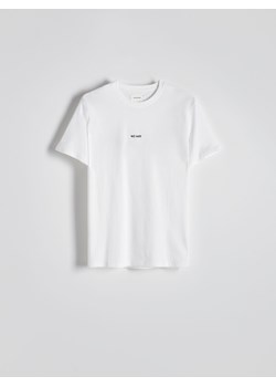 Reserved - T-shirt regular z nadrukiem - biały ze sklepu Reserved w kategorii T-shirty męskie - zdjęcie 172176513