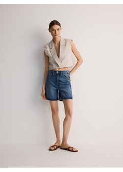 Reserved - Jeansowe szorty z przetarciami - niebieski ze sklepu Reserved w kategorii Szorty - zdjęcie 172176572