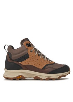 Sneakersy Merrell Speed Solo Mid Wp J004533 Brązowy ze sklepu eobuwie.pl w kategorii Buty trekkingowe męskie - zdjęcie 172178921