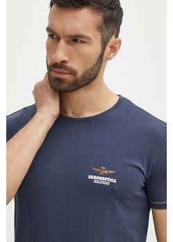 Aeronautica Militare t-shirt męski kolor granatowy z nadrukiem AM1UTI003 ze sklepu ANSWEAR.com w kategorii T-shirty męskie - zdjęcie 172181340