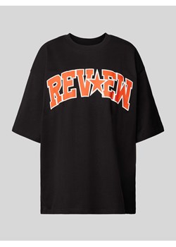 T-shirt o kroju oversized z nadrukiem z logo ze sklepu Peek&Cloppenburg  w kategorii Bluzki damskie - zdjęcie 172182642