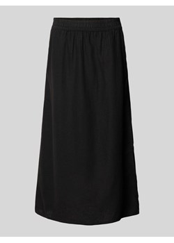 Spódnica midi z mieszanki lnu i wiskozy z elastycznym pasem ze sklepu Peek&Cloppenburg  w kategorii Spódnice - zdjęcie 172182710