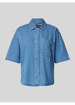 Bluzka jeansowa z wykładanym kołnierzem model ‘ELINE’ ze sklepu Peek&Cloppenburg  w kategorii Koszule damskie - zdjęcie 172182801
