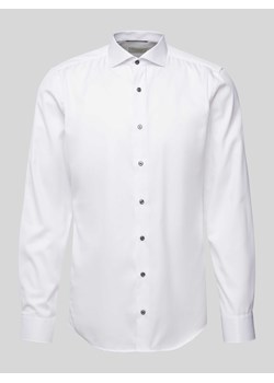 Koszula biznesowa o kroju slim fit w jednolitym kolorze ze sklepu Peek&Cloppenburg  w kategorii Koszule męskie - zdjęcie 172182924