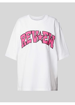 T-shirt o kroju oversized z nadrukiem z logo ze sklepu Peek&Cloppenburg  w kategorii Bluzki damskie - zdjęcie 172183084