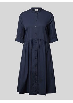 Sukienka koszulowa w kolorze miętowym o długości do kolan ze stójką ze sklepu Peek&Cloppenburg  w kategorii Sukienki - zdjęcie 172183114