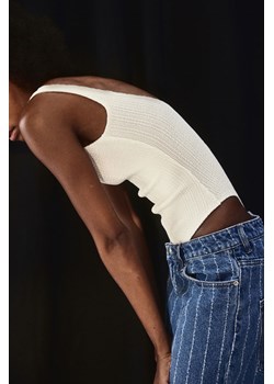 H & M - Body thong o strukturalnej powierzchni - Biały ze sklepu H&M w kategorii Bluzki damskie - zdjęcie 172183443