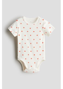 H & M - Wzorzyste body - Biały ze sklepu H&M w kategorii Odzież dla niemowląt - zdjęcie 172183451