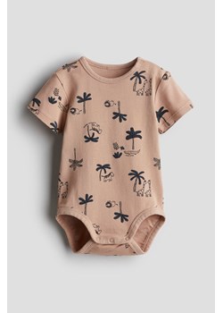 H & M - Wzorzyste body - Beżowy ze sklepu H&M w kategorii Odzież dla niemowląt - zdjęcie 172183464