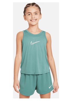 Koszulka treningowa bez rękawów dla dużych dzieci (dziewcząt) Dri-FIT Nike One - Zieleń ze sklepu Nike poland w kategorii Bluzki dziewczęce - zdjęcie 172184624