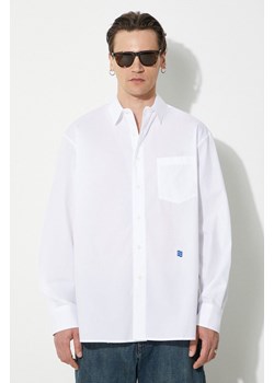 Ader Error koszula bawełniana TRS Tag Shirt męska kolor biały relaxed z kołnierzykiem klasycznym BMSGFYSH0101 ze sklepu PRM w kategorii Koszule męskie - zdjęcie 172185114