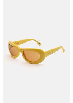 Marni okulary przeciwsłoneczne Field Of Rushes kolor żółty EYMRN00067 004 7IE ze sklepu PRM w kategorii Okulary przeciwsłoneczne damskie - zdjęcie 172185343