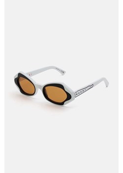 Marni okulary przeciwsłoneczne Unlahand kolor biały EYMRN00064 003 W9L ze sklepu PRM w kategorii Okulary przeciwsłoneczne damskie - zdjęcie 172185363