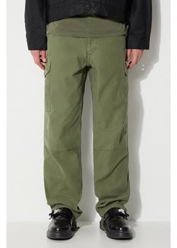 Filson spodnie bawełniane Field Cargo Pants kolor zielony w fasonie cargo FMPAN0016 ze sklepu PRM w kategorii Spodnie męskie - zdjęcie 172185393