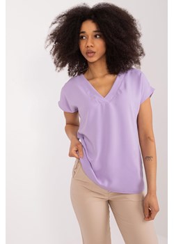 Bluzka Z Krótkim Rękawem jasno fioletowa ze sklepu 5.10.15 w kategorii Bluzki damskie - zdjęcie 172185601