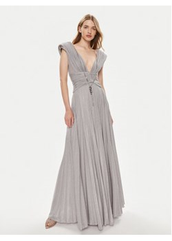 Elisabetta Franchi Sukienka wieczorowa AB-563-41E3-V790 Srebrny Regular Fit ze sklepu MODIVO w kategorii Sukienki - zdjęcie 172187420